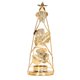 thumbnail image 2 of Candelabros de hierro dorado para árbol de Navidad, diseño de hojas de albaricoque redondas pequeñas, decoración de mesa perfecta para iluminación navideña, 2 of 8