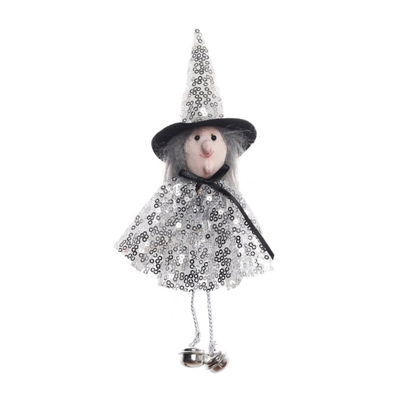 Lohuatrd Halloween Witch Pendant Exquisite Workmanship Sequin Hanging Ornament for Home Haunted Party Decoration