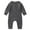 Gray, variant on Edvintorg 0-18Months Newborn Romper Long Sleeve Fashion Infant Girl Clothes Solid Color Round-Neck Baby Spring Autumn Boys Clothes Comfortable Rompers