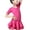 Pink, variant on YM YOUMU Girls Latin Dance Dress V-neck Short Sleeve for Ballroom Salsa Practice