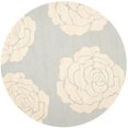thumbnail image 1 of Safavieh Cambridge Collection CAM782G Handmade Moroccan Geometric Grey and Ivory Premium Wool Round Area Rug (6' Diameter), 1 of 10