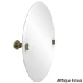 thumbnail image 3 of Allied Brass WS-91 Frameless Oval Tilt Beveled Edge Wall Mirror, Antique Pewter, 3 of 5