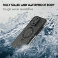 thumbnail image 2 of Dteck Waterproof Case for iPhone 16 Pro,Shockproof IP68 Underwater Case Compatible with Mag Safe Cover Built-in Ring Invisible Stand Full Body Protection Case for iPhone 16 Pro,Red, 2 of 6