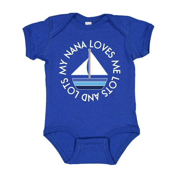 Inktastic My Nana Loves Me Sailboat Boys Boys Baby Bodysuit