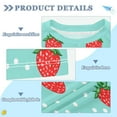 thumbnail image 2 of FORMRS Boys Rash Guard Short Sleeves Swim Shirt Quick Dry UPF 50+ Sun Protection, Sizes 3-12T, Strawberry Pattern, 2 of 6