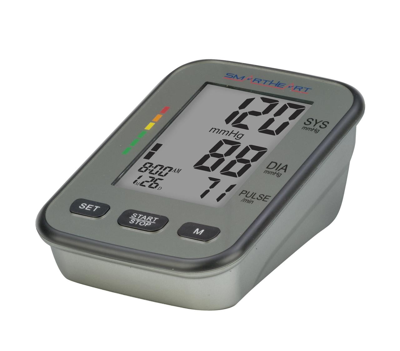 SmartHeart Blood Pressure Monitor | Wide-range Upper Arm Cuff | Talking Trilingual Audible Instructions and Results | 4-Person Memory
