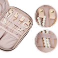 thumbnail image 4 of NISHEL Joyero de viaje, organizador de vacaciones para collares, pendientes, anillos, pulseras, relojes, rosa, 4 of 5