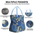 thumbnail image 3 of Pioneer Flower Floral Print Pattern Drawstring Lunch Bag Women - Drawstring Lunch Bag Insulated for Work Office - Stain-Resistant Large Lunchbags for Women with Multi-Pockets, 3 of 6