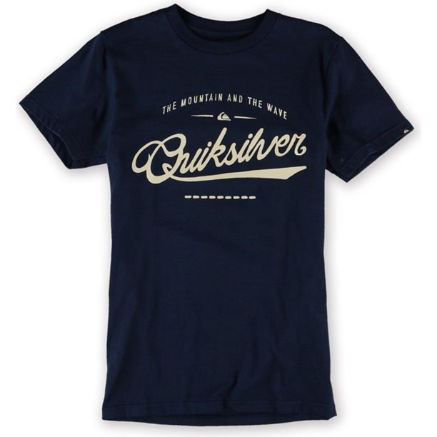 Camiseta gráfica Quiksilver Crime Wave para hombre, azul, talla mediana Quiksilver Camiseta gráfica