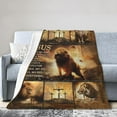 thumbnail image 3 of Lion Blanket for Men Lion Throw Blanket Soft Cozy Warm Fuzzy Fleece Lion Bedroom Decor Blanket Gifts for Men Women Couch Sofa Bed Jesus Blanket, 3 of 7
