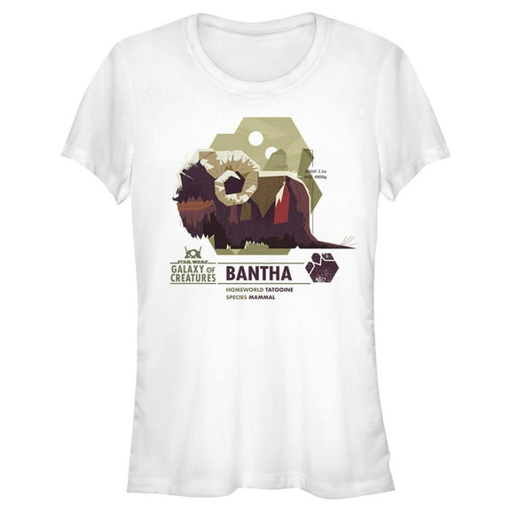 Junior's Star Wars: Galaxy of Creatures The Bantha  Graphic Tee White X Large