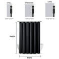 thumbnail image 6 of Yiannan Fabric Water-Repellent Stall Shower Curtain,Mold Resistant & Machine Washable Shower Curtain liner,36x72 Inches, Black, 6 of 7
