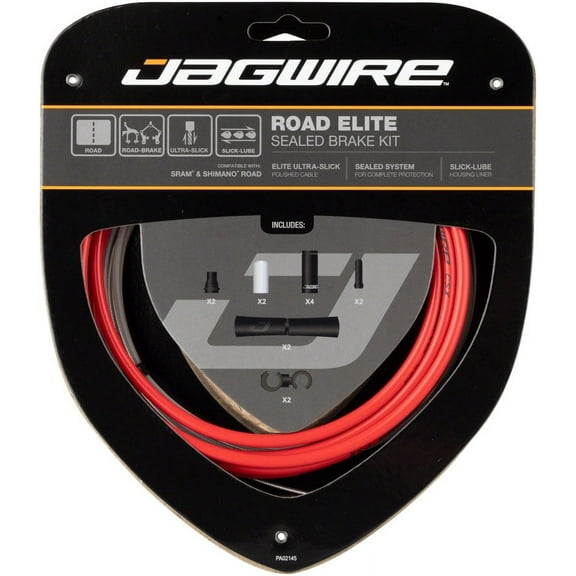 Jagwire Road Elite Sealed Brake Cable Kit SRAM/Shimano w/ Ultra-Slick Uncoated