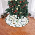 thumbnail image 2 of FMSHPON Crowned Crane Xmas Christmas Tree Skirt Stand Mat for Holiday Party Decoration Indoor Outdoor 48 inches, 2 of 3