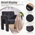 thumbnail image 5 of S-HOME Modern Minimalist Casual Single Armchair Living Room, Bedroom, Office Area Chair Padded Armchair Nordic Style Casual Seating, Black, 5 of 19