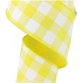 thumbnail image 2 of Plaid Check Wired Edge Ribbon - 10 Yards (Yellow, White, 2.5 Inches), 2 of 2