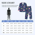 thumbnail image 2 of Mens Pajamas Set, Abstract circles bubbles pebbles stones Button-Down Pajamas for Men Long Sleeve Mens Sleepwear Lounge Pjs Set, 2 of 5