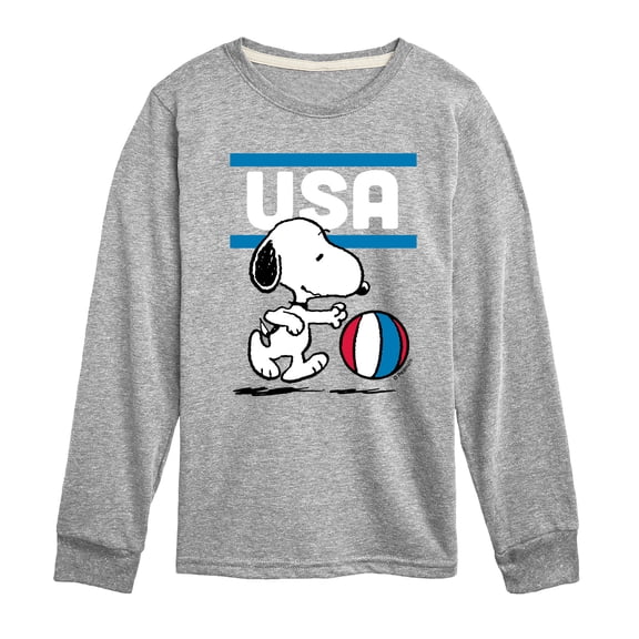 Peanuts - USA Basketball - Youth Boys Long Sleeve Graphic T-Shirt