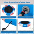 thumbnail image 4 of 10FT blue-pink-whiteInflatable Water Trampoline, 10/12/15FT Floating Lake Trampoline for Adults Portable Bounce Swim Platform for Lake, Pools with Pump and Rope Ladder, 4 of 6
