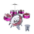 thumbnail image 2 of Juego de batería para niños CUTICAT violeta con Pedal taburete juguete de simulación de percusión, 2 of 8