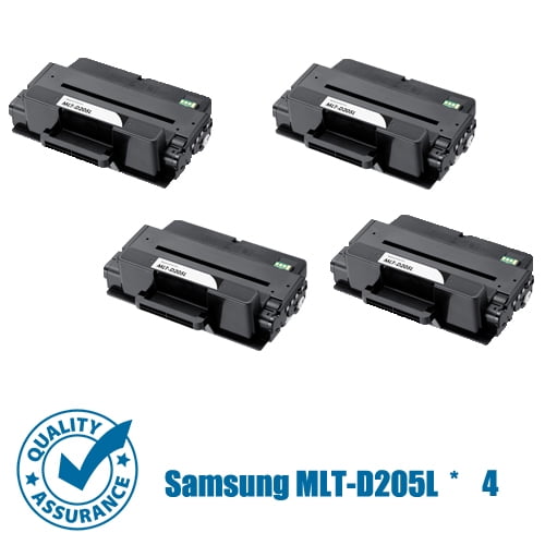 Printer ProTM 4 Pack Samsung MLT-D205L/ Samsung 205 Compatible Cartouche de Toner Noir-Samsung Imprimante ML-3300/3310/3710/3312