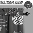 thumbnail image 3 of Vintage Kitchen Food Cooking Chef Tier Cafe Curtains for Bathroom Living RV Rod Pocket Window Drapes 36 Inch 2 Panels Set 28"x36" 2 Panels Window Treatment Tiers, 3 of 4