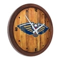 thumbnail image 2 of New Orleans Pelicans 20.25" Faux Barrel Top Clock, 2 of 5