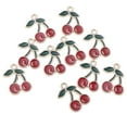 thumbnail image 4 of 10 Piezas de Colgantes BLESIY Cerezas Encantadoras para fabricación de joyería, 4 of 8