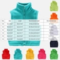 thumbnail image 3 of CAICJ98 Toddler Boys Girls Fleece Vest Kids Polar Fleece Zipper Jacket Sleevless Fall Winter Warm Outerwear With Pockets (Sky Blue,9-10 Years), 3 of 7