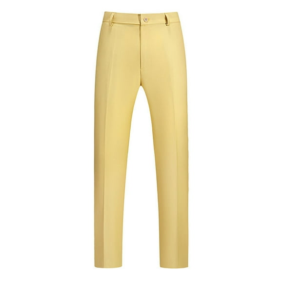 WEAIXIMIUNG Mens Dress Pants Grey 30X32 Men's Classic Veneer Crease Flat Head Chinos Mature Men's Straight Leg Pants