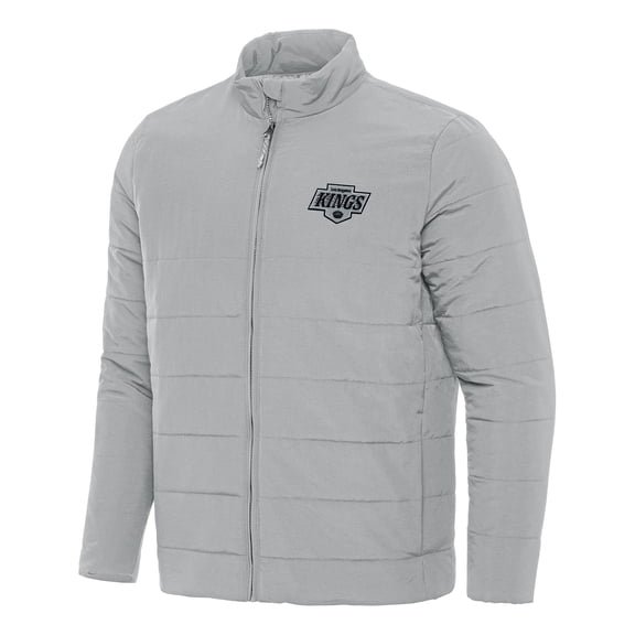 Men's Antigua Gray Los Angeles Kings Swelter Full-Zip Puffer Jacket