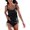 Black, variant on Vedolay Swimsuit Coverup For Women Plus Size Women's One Piece Swimsuits Tummy Control Bathing Suits V Neck Swimwear High Cut Monokini,Black L