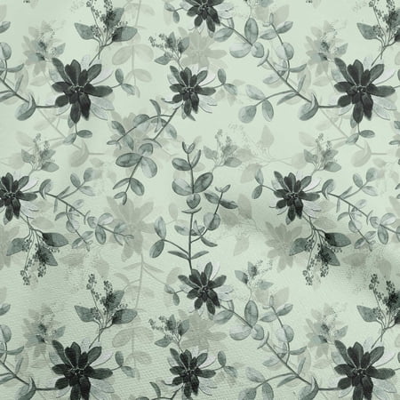 oneOone Cotton Jersey Mint Green Fabric Florals Sewing Fabric By The Yard Printed Diy Clothing Sewing Supplies 58 Inch Wide