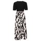 thumbnail image 4 of Vestido de Manga Corta de Primavera de Impresión de Cintura Alta Cuello Redondo Vestido Casual, Vestido de Manga Corta de Moda de Poliéster para Mujeres, Lavado de Manos Verano, 4 of 8