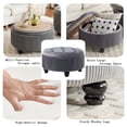 thumbnail image 6 of No-Assembly Storage Ottoman: 4-in-1 Footrest, Seat, Coffee Table with 12 Gallon Hidden Storage. Supports 300lbs, 24 Inches., 6 of 8