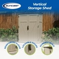 thumbnail image 2 of Suncast Large Vertical Shed for Storing Oudoor Tools, & Equipment, Sand, 2 of 9