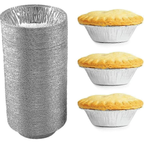 120 Pack - Small Pie Pans 5 Inch, Disposable Mini Pie Tins, Aluminum Pie Pans, Foil Tart Pans Used For Baking, Storage And Reheating / Pies, Tart And
