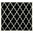 thumbnail image 6 of SAFAVIEH Dhurrie Toby Geometric Moroccan Wool Area Rug, Black/Ivory, 3' x 5', 6 of 9
