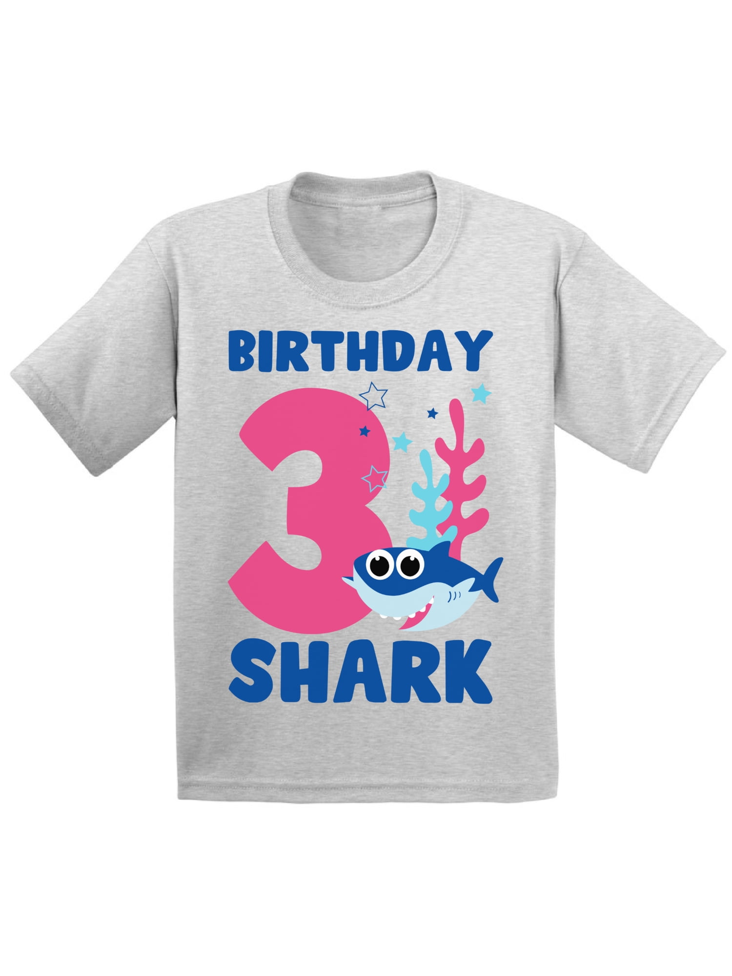 Awkward Styles Third Birthday T Shirt B Day Shark Toddler Shirt Shark Birthday Walmart Com