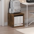 thumbnail image 2 of Furinno CUBICLE Stackable Cube Bookcase with Open Back Amber Pine, 2 of 5