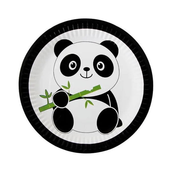 Suministros de decoración para fiesta de Panda, cartel de feliz cumpleaños, globos, adornos para pastel de Panda y bolsas de regalo para Baby Shower de oso Panda