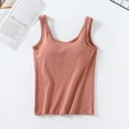 thumbnail image 4 of DuoJiaJ Womens Tank Tops With Built In Bras 2025 Summer Casual Crew Neck Sleeveless Camisole Cotton Padded Workout Tops Women’s Lace Trim Tank Tops, 4 of 5