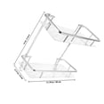 thumbnail image 2 of OULII 1Set Bathroom Wall Rack Aluminium Alloy Silver Rectangular Board Double Layer Simple Design For Homeowners, 2 of 8