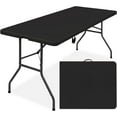 thumbnail image 3 of Leumius 5 Piece Folding Table and Chairs,Outdoor Indoor 6 Foot Folding Table and 4 Folding Chairs,Activity Table and Chairs Set,Black, 3 of 6