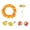 E, variant on Tropical Themed Floral Garland Set for Summer Beach and Pool Parties - Assorted Colorful Lei Accessories for Creating Festive