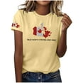 thumbnail image 2 of QUNYINEY Canadian Flag Women Shirts Short Sleeve Crew Neck Casual Tops Summer Loose Pullover Women Tops, 2 of 5