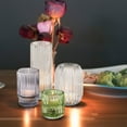 thumbnail image 4 of Serene Spaces Living Clear Optical Glass Votive Holder, Fluted, Holidays, Wedding, Votive Candles, 4 of 5