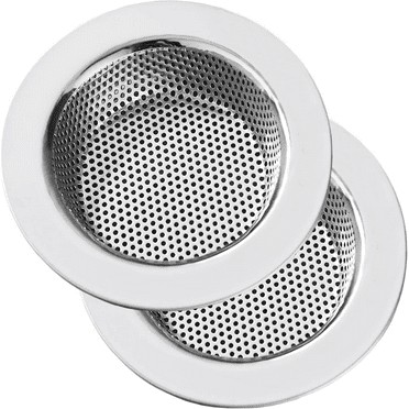 Bchangss 2PCS Kitchen Sink Strainer Drain Catches, 4.5" Stainless Steel Drain Strainer, Large Wide Rim Sink Food Catcher, Suit for Sink Stopper and Drain Stopper, Sliver