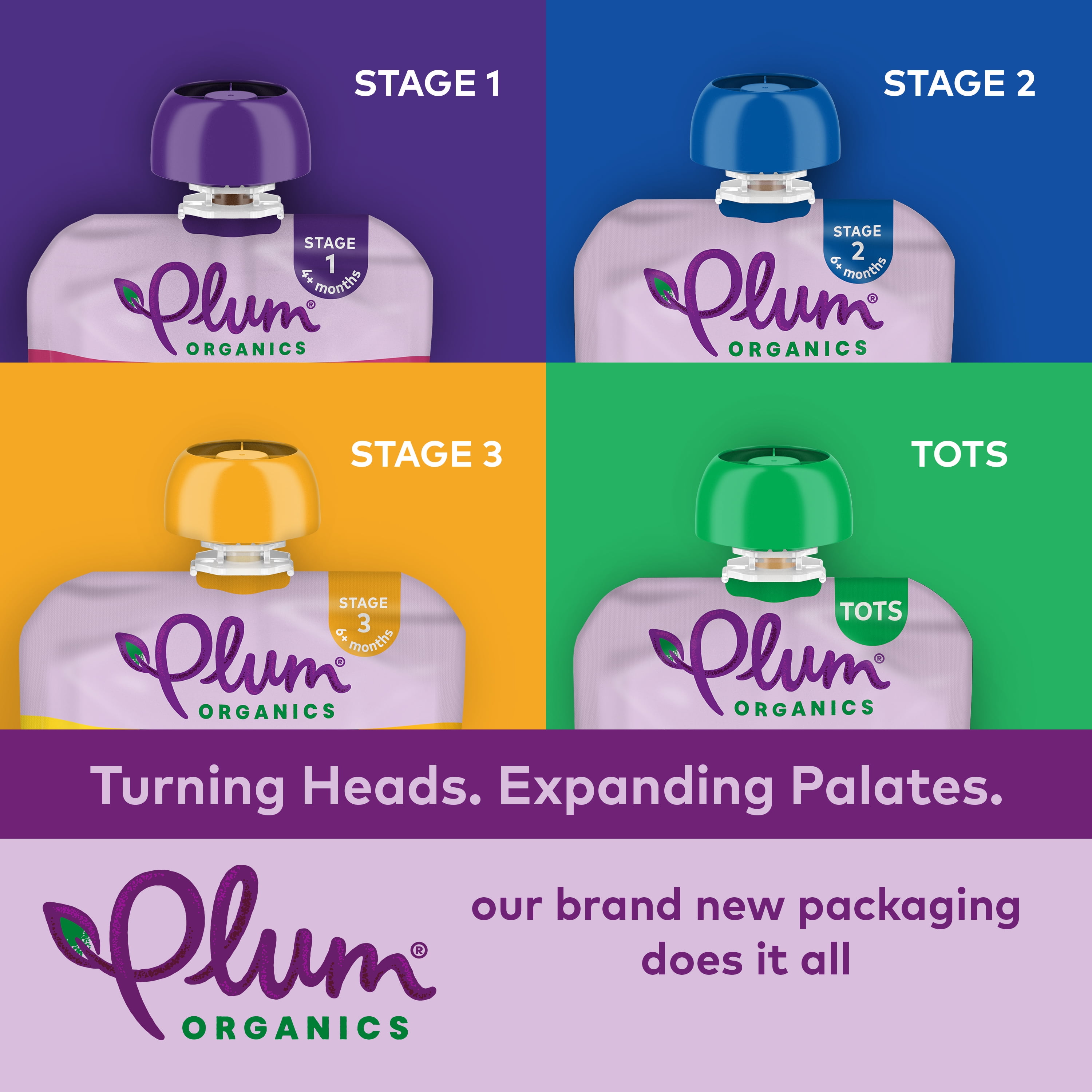 Plum Organics Stage 2 Baby Food, Apple Raspberry Spinach & Greek Yogurt, 3.5 oz Pouch, 6 Count