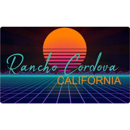 

Rancho Cordova California 4 X 2.25-Inch Fridge Magnet Retro Neon Design